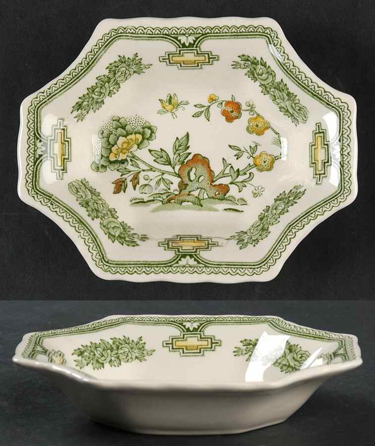 Manchu Green Multicolor 5" Sweet Dish Lorne by Mason's-1