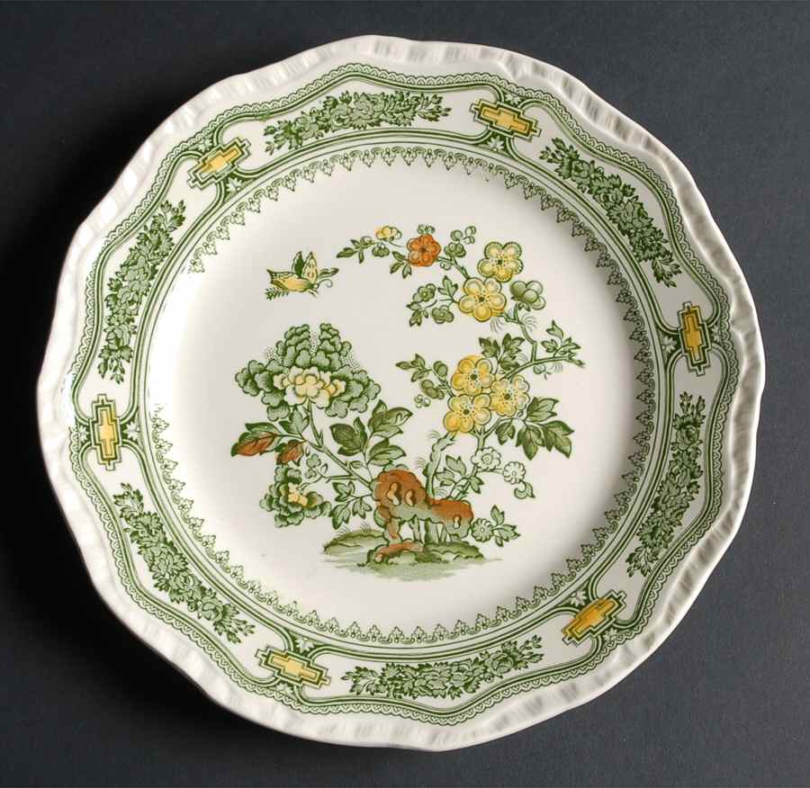 Manchu Green Multicolor Salad Plate by Mason's-1