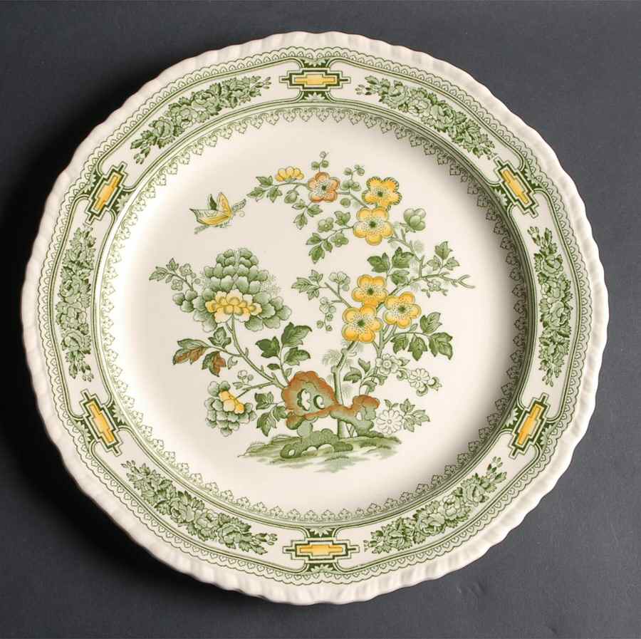 Manchu Green Multicolor 13" Chop Plate (Round Platter) by Mason's-1