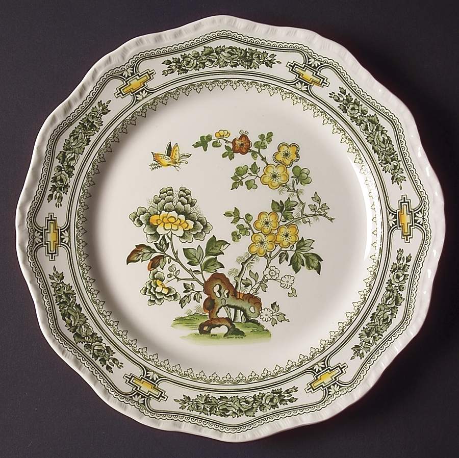 Manchu Green Multicolor Dinner Plate by Mason's-1