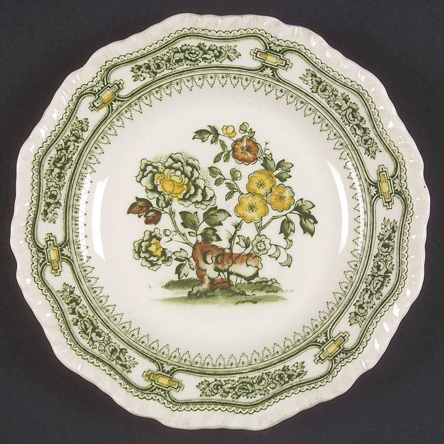 Manchu Green Multicolor Bread & Butter Plate by Mason's-1