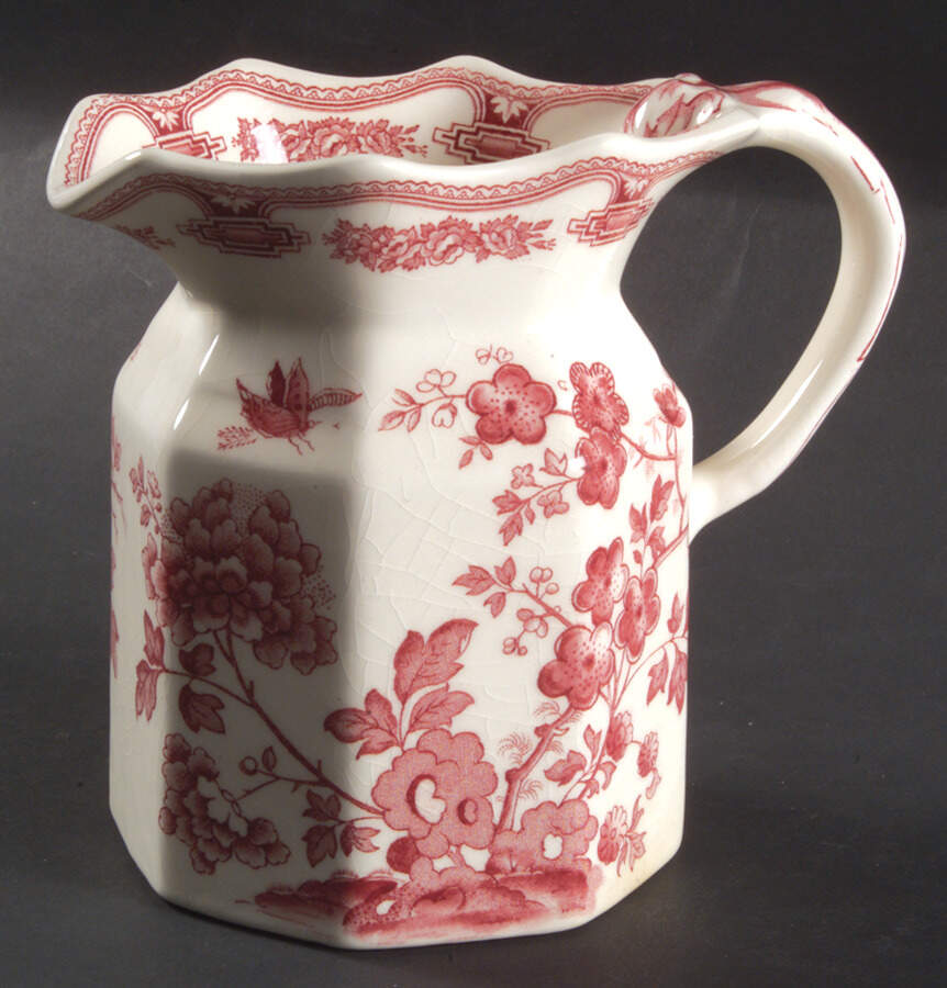 Manchu Pink 24 Oz Fenton Jug by Mason's-1