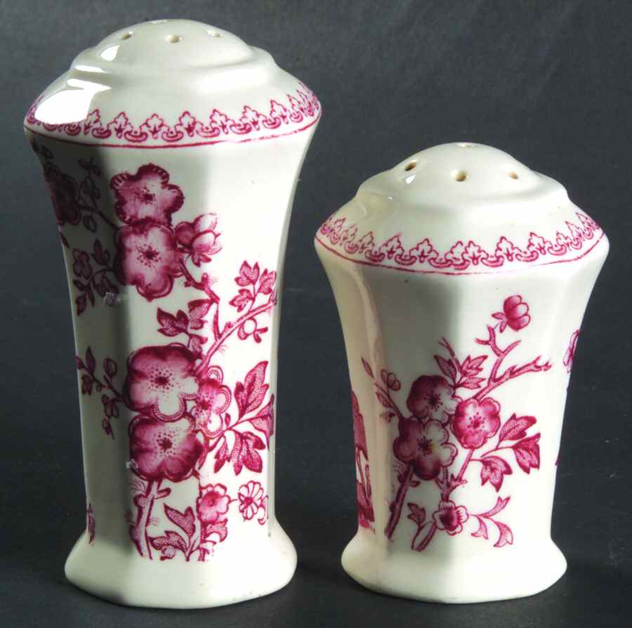 Manchu Pink Salt & Pepper Set by Mason's-1