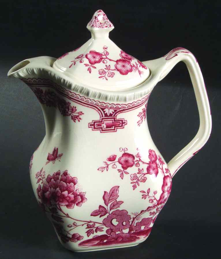 Manchu Pink Hot Water Jug & Lid by Mason's-1