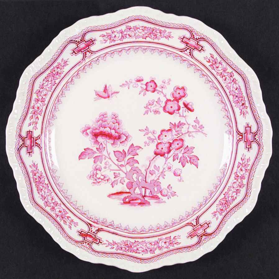 Manchu Pink Large Dinner Plate by Mason's-1