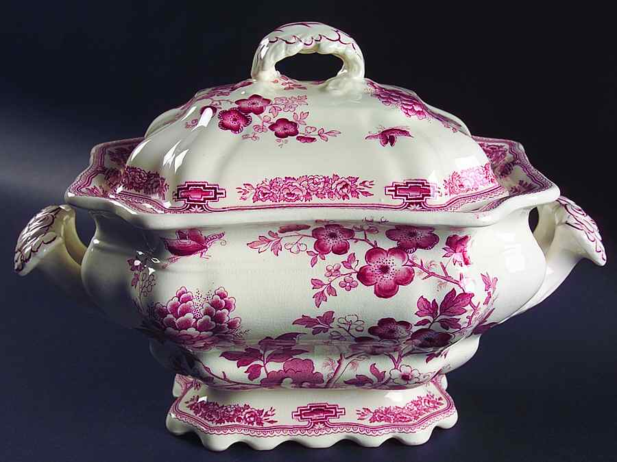 Manchu Pink Tureen &  Lid by Mason's-1