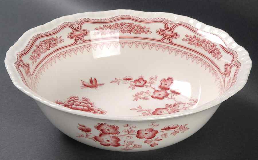 Manchu Pink 9" Round Vegetable Bowl by Mason's-1