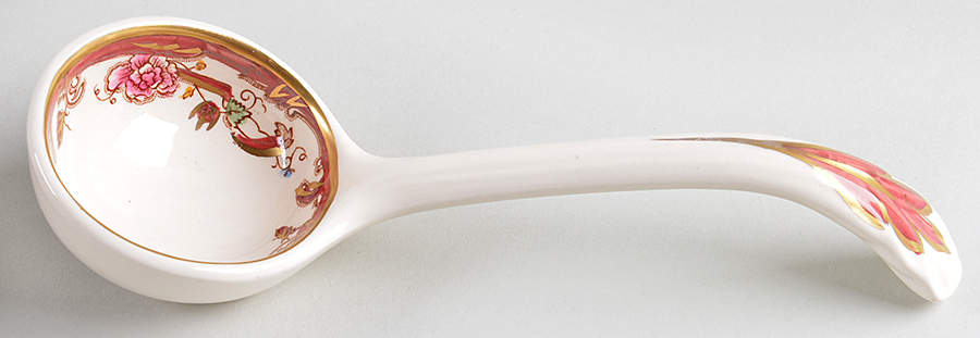 Mandalay Red Solid Piece Sauce Ladle by Mason's-1