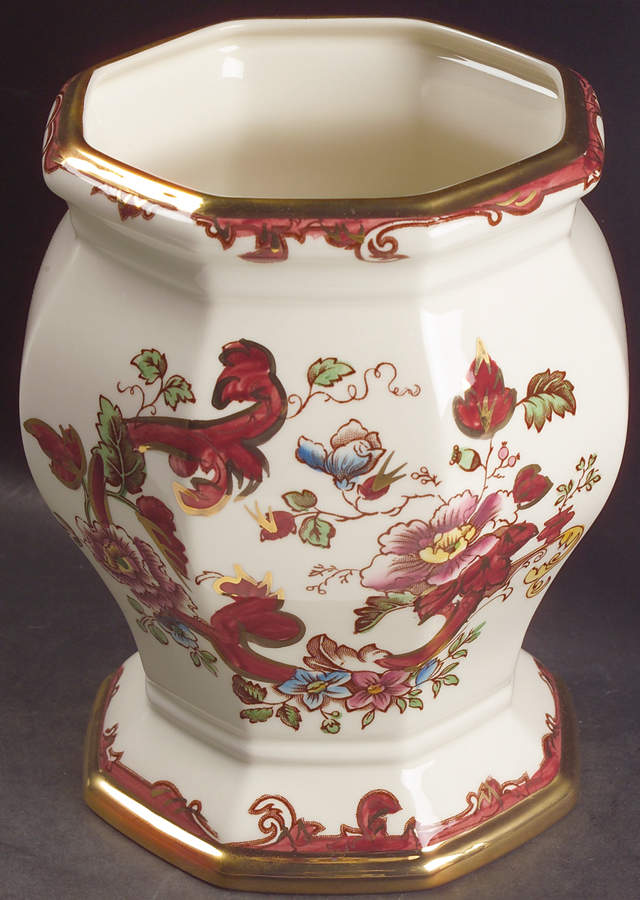Mandalay Red 7" Octagonal Vase by Mason's-1