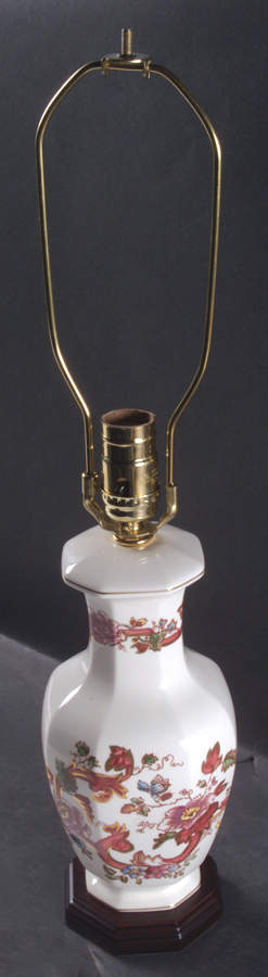 Mandalay Red Medium Indian Electric Lamp Base by Mason's-1