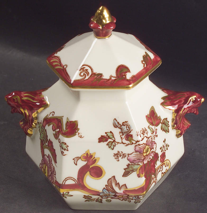 Mandalay Red Hydra Covered Box by Mason's-1