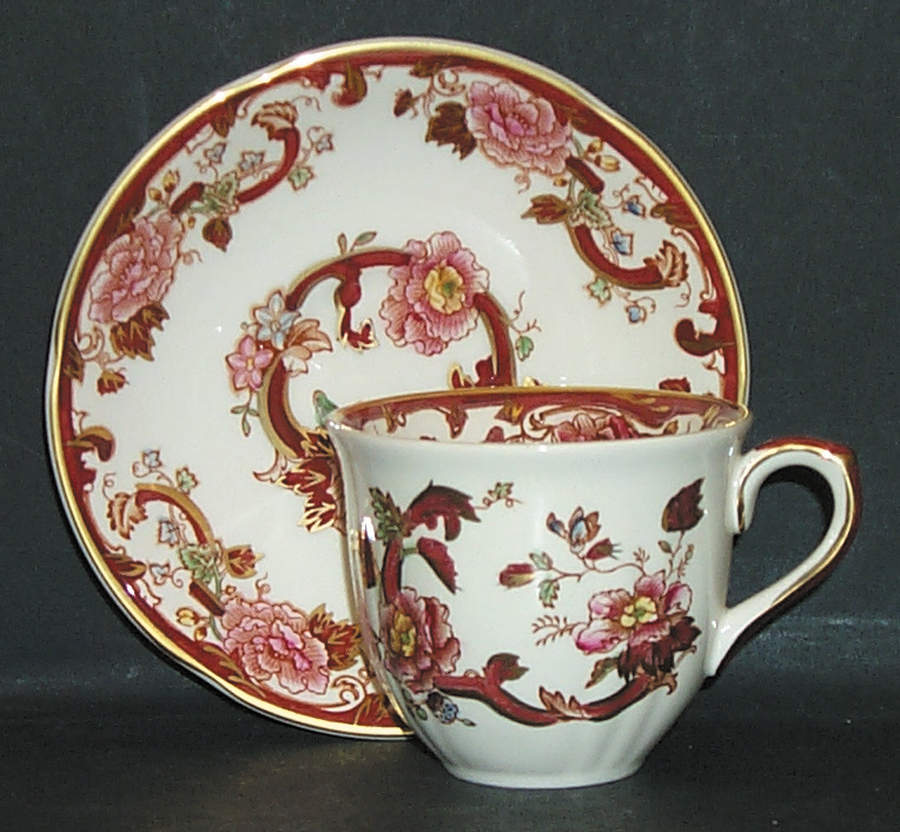Mandalay Red Flat Cup & Saucer Set by Mason's-1