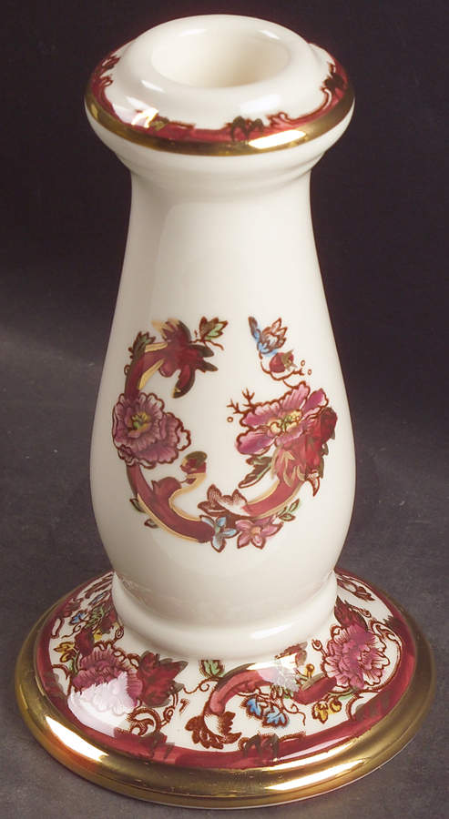 Mandalay Red Bruges Candlestick by Mason's-1