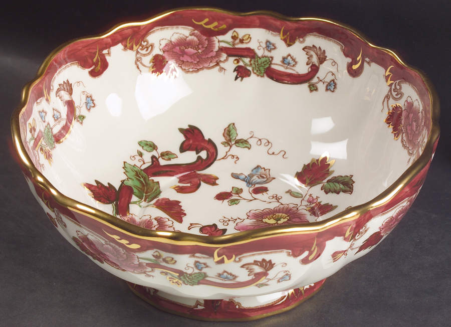 Mandalay Red 8" Bruges Footed Salad Bowl by Mason's-1