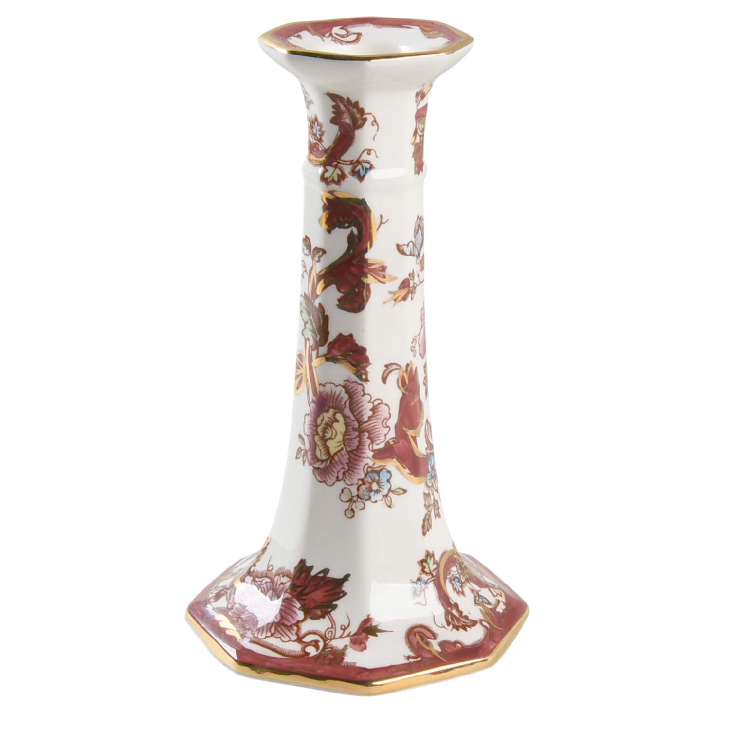 Mandalay Red 6" Candlestick by Mason's-1