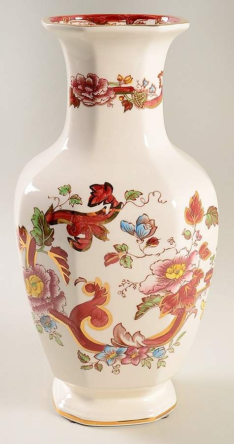 Mandalay Red 12" Indian Vase by Mason's-1