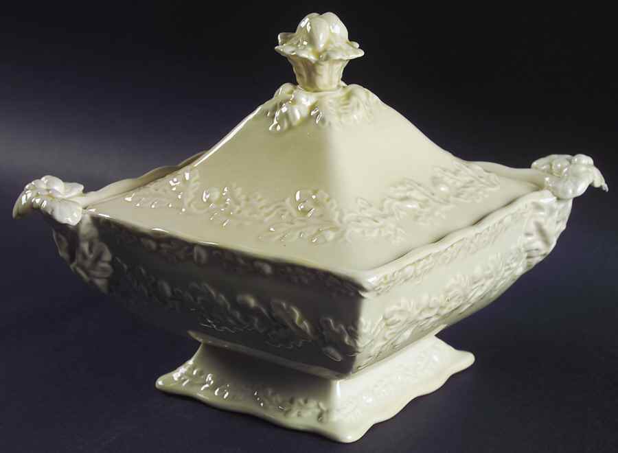 Mason's Oak Cream Square Covered Vegetable by Mason's-1
