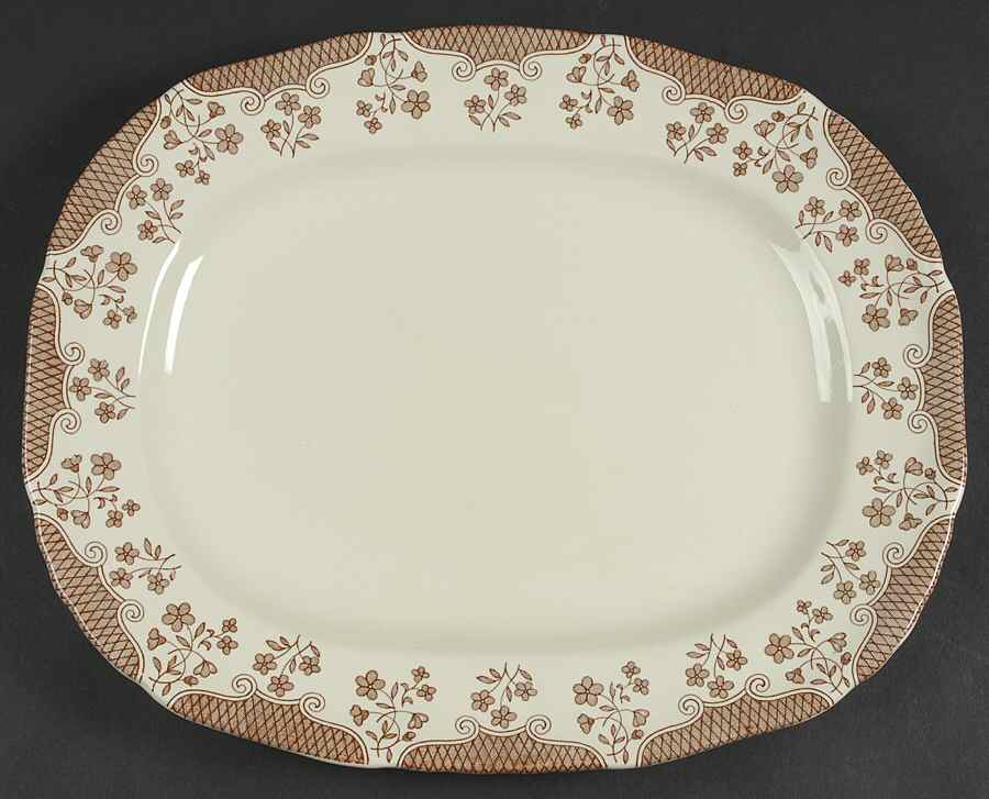 Cambric 13" Oval Serving Platter by Mason's-1