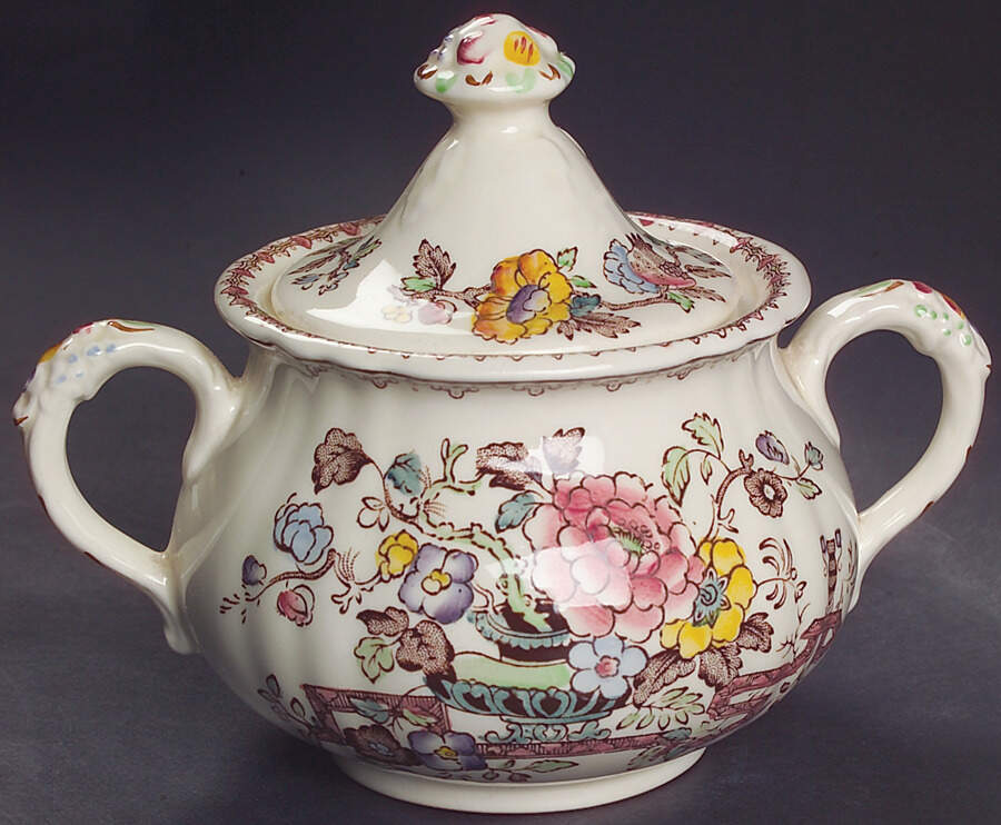 Nabob Sugar Bowl & Lid by Mason's-1