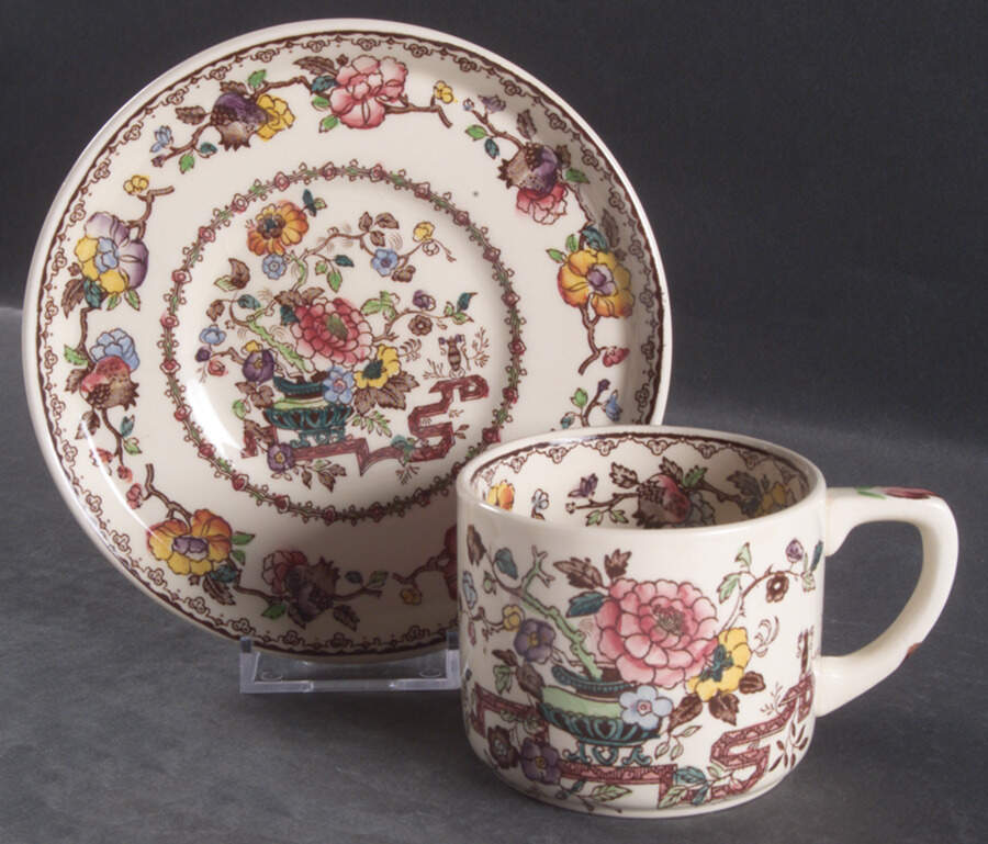 Nabob Flat Cup & Saucer Set by Mason's-1