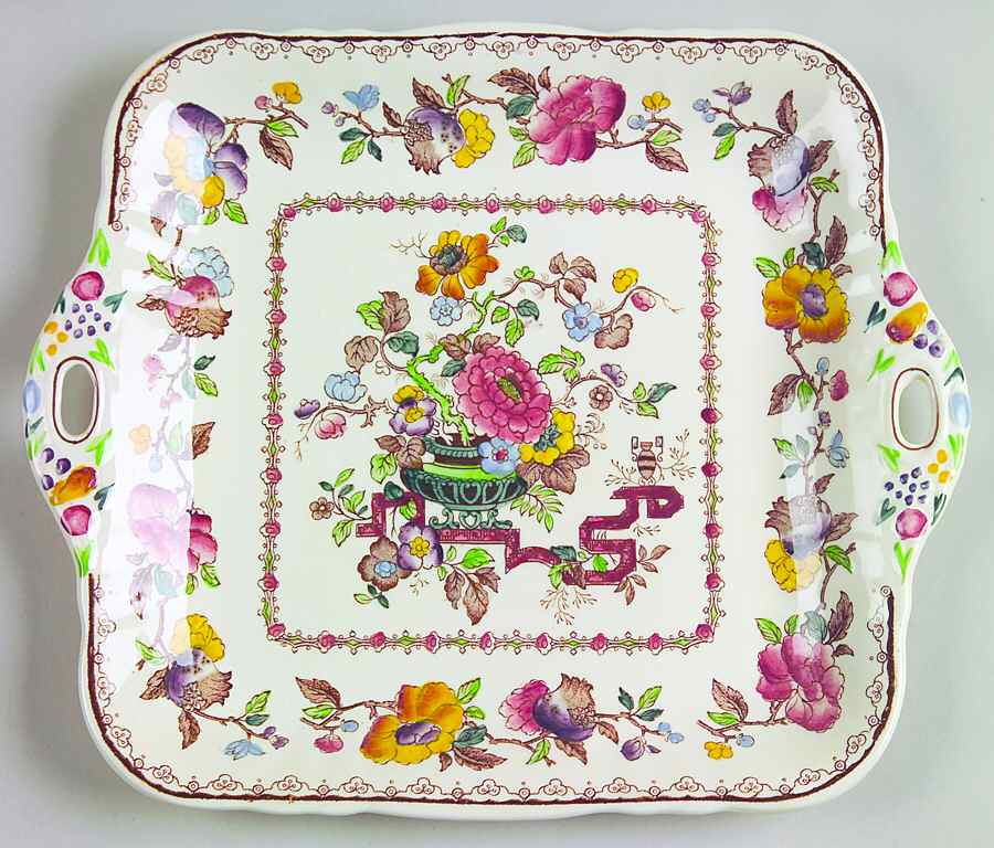 Nabob Square Handled Cake Plate by Mason's-1