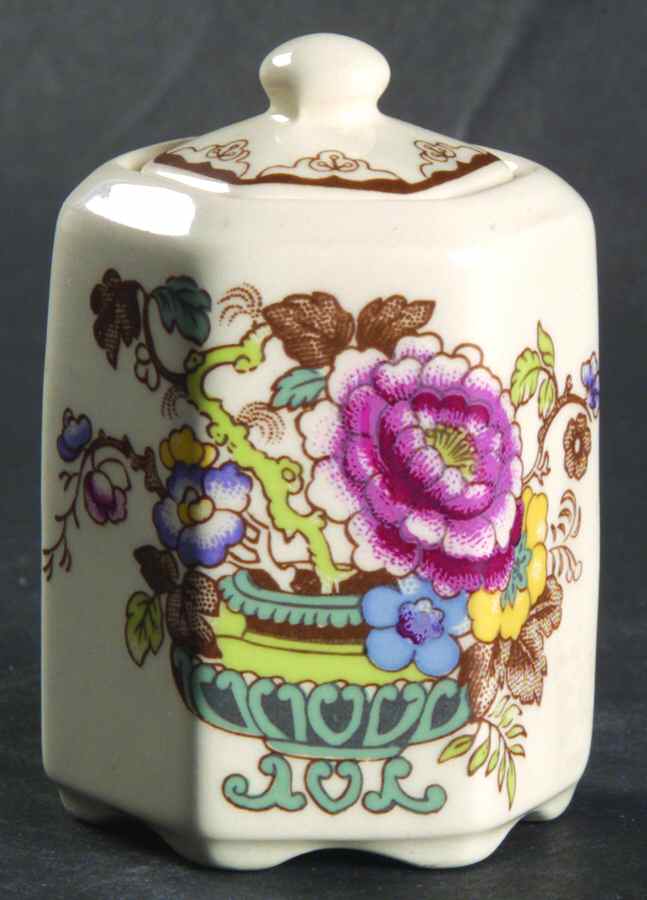 Nabob Miniature Ming Jar & Lid by Mason's-1