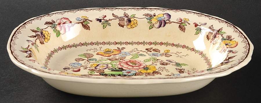 Nabob 10" Oval Vegetable Bowl by Mason's-1