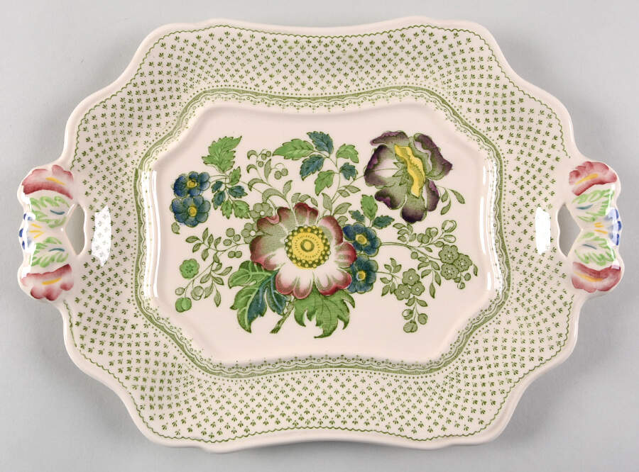 Paynsley Green Multicolor Underplate for Tureen by Mason's-1