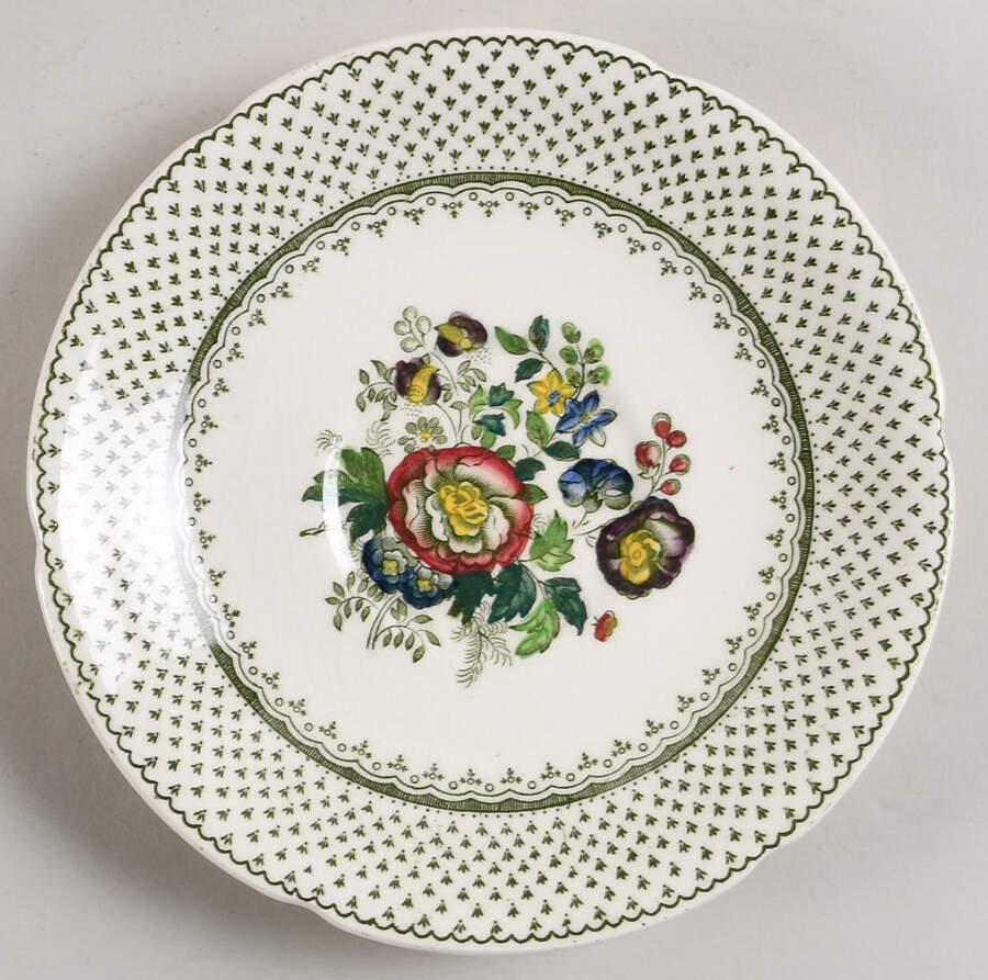 Paynsley Green Multicolor Saucer for Oversized Cup by Mason's-1