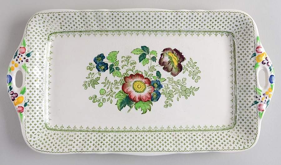 Paynsley Green Multicolor Large Sandwich Tray by Mason's-1