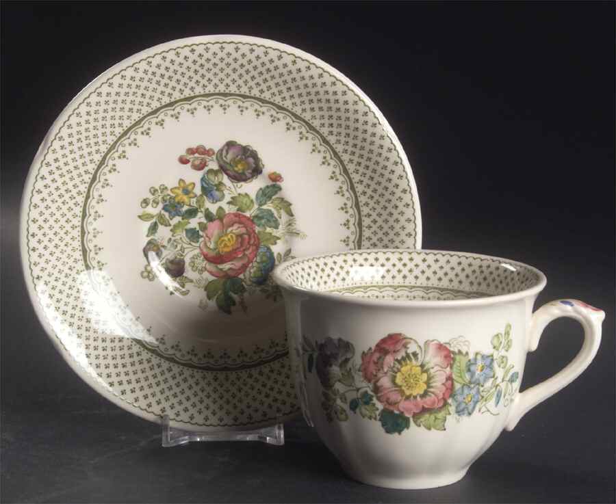 Paynsley Green Multicolor Breakfast Cup & Saucer Set by Mason's-1