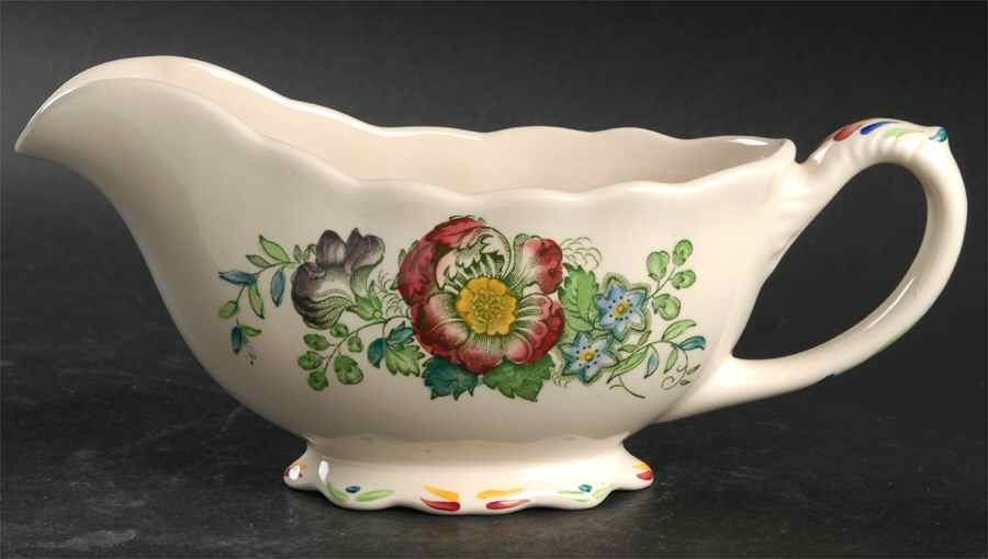 Paynsley Green Multicolor Gravy Boat by Mason's-1