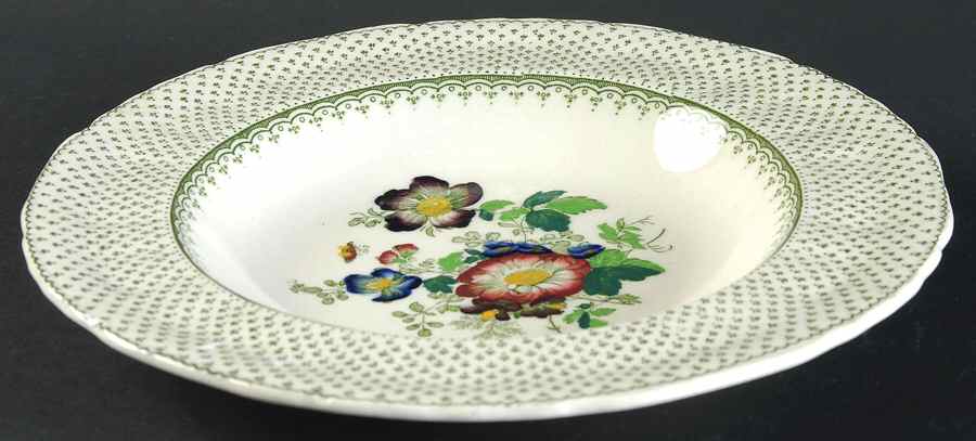 Paynsley Green Multicolor Rim Soup Bowl by Mason's-1