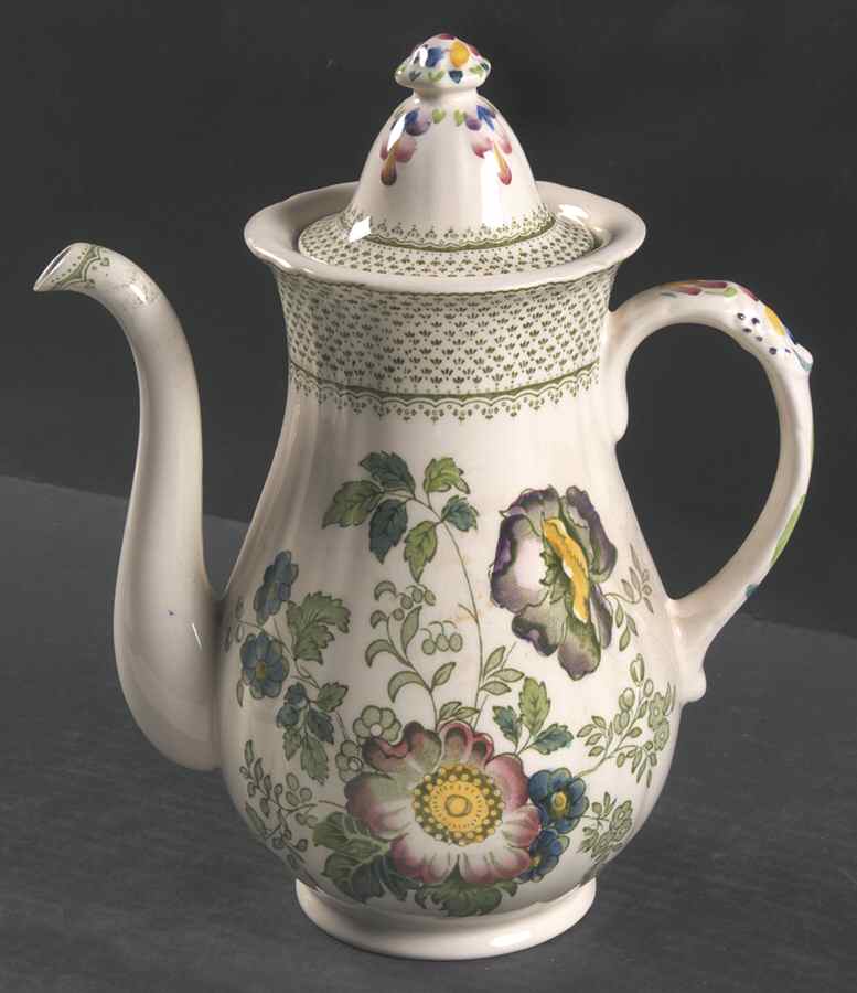Paynsley Green Multicolor Coffee Pot & Lid by Mason's-1