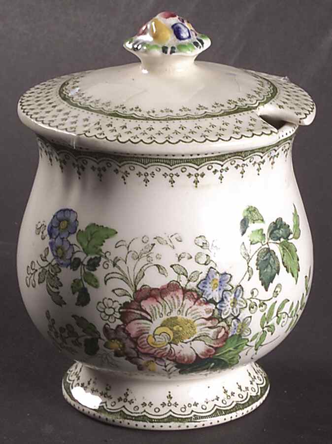 Paynsley Green Multicolor Jam/Jelly & Lid by Mason's-1