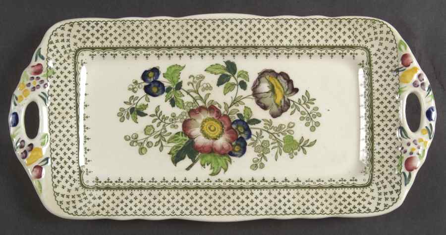 Paynsley Green Multicolor Small Sandwich Tray by Mason's-1