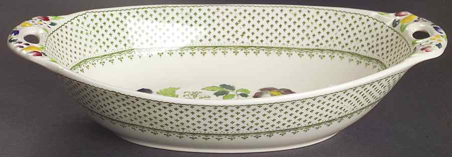 Paynsley Green Multicolor 10" Oval Vegetable Bowl by Mason's-1