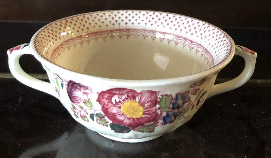 Paynsley Pink Flat Cream Soup Bowl by Mason's-1