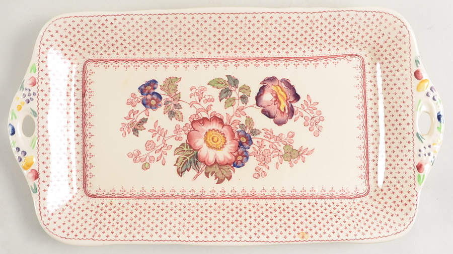 Paynsley Pink Large Sandwich Tray by Mason's-1