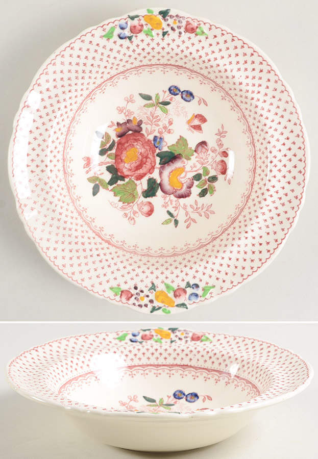 Paynsley Pink Lugged Cereal Bowl by Mason's-1
