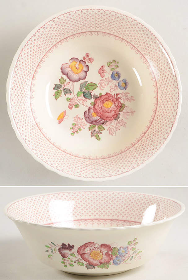 Paynsley Pink 8" Round Vegetable Bowl by Mason's-1
