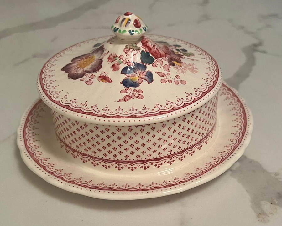Paynsley Pink Butter Box & Lid by Mason's-1