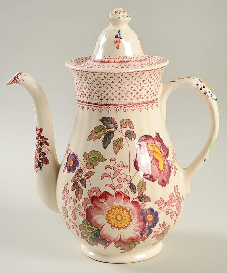 Paynsley Pink Small Coffee Pot & Lid by Mason's-1