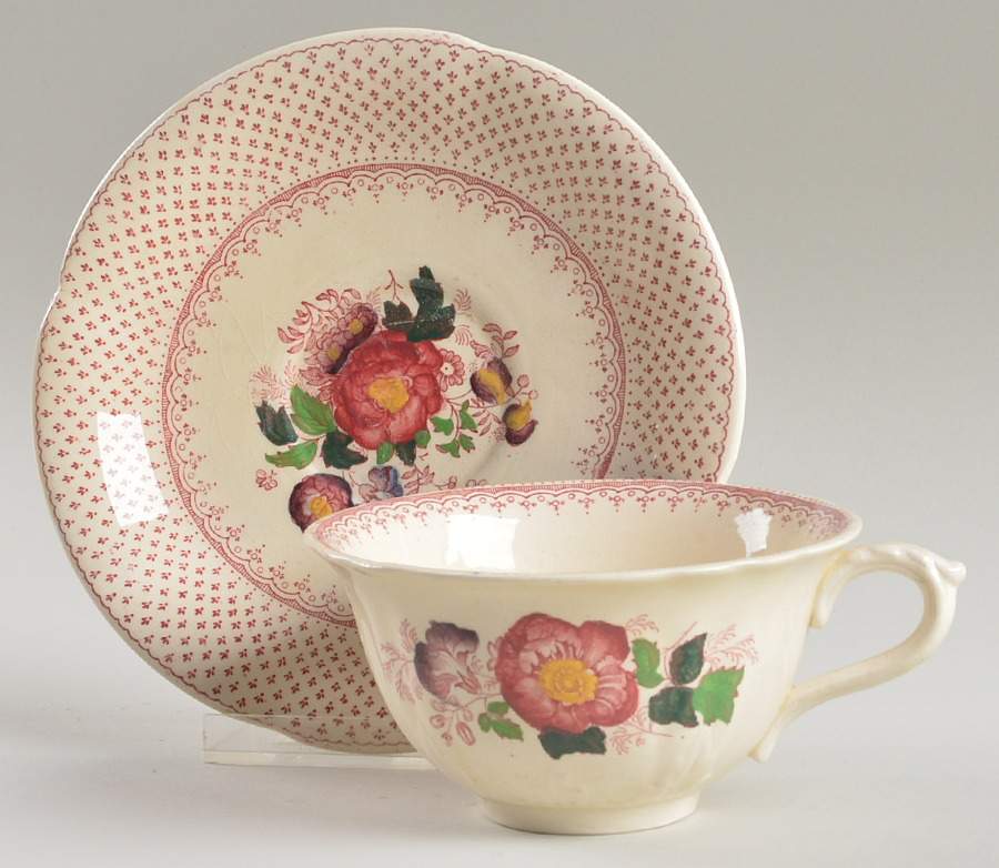 Paynsley Pink Breakfast Cup & Saucer Set by Mason's-1