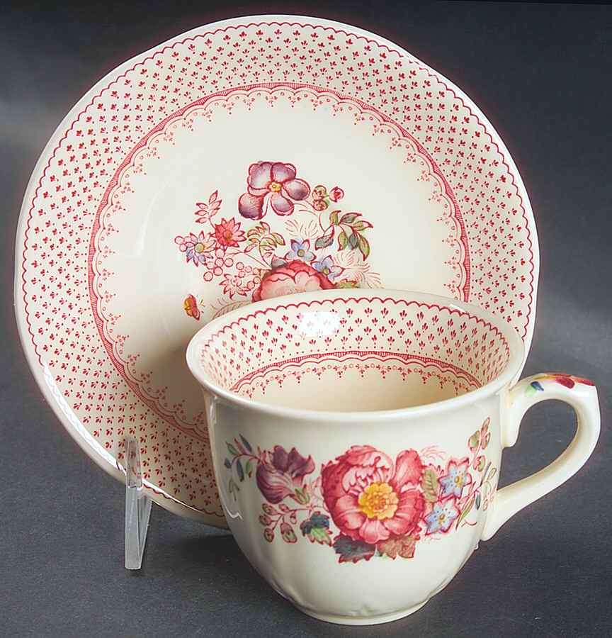 Paynsley Pink Oversized Cup & Saucer Set by Mason's-1