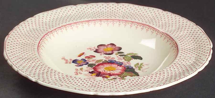 Paynsley Pink Rim Soup Bowl by Mason's-1