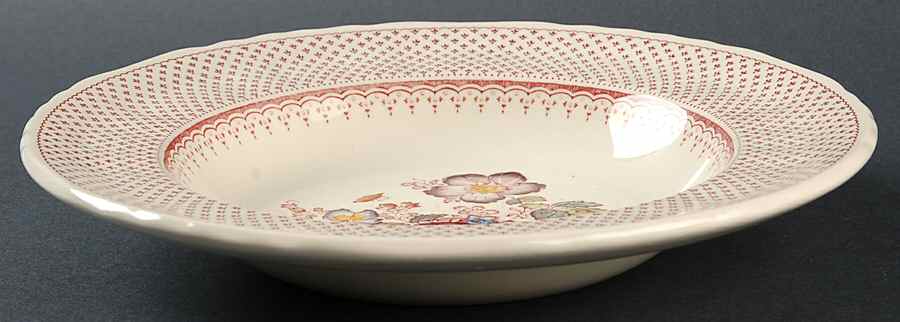 Paynsley Pink Rim Soup Bowl by Mason's-1