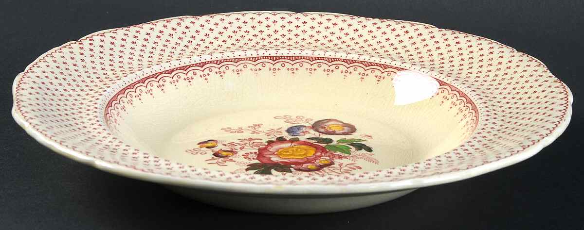 Paynsley Pink Rim Soup Bowl by Mason's-1