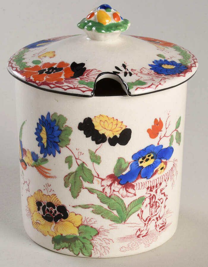 Persiana (Black Trim) Jam/Jelly & Lid by Mason's-1
