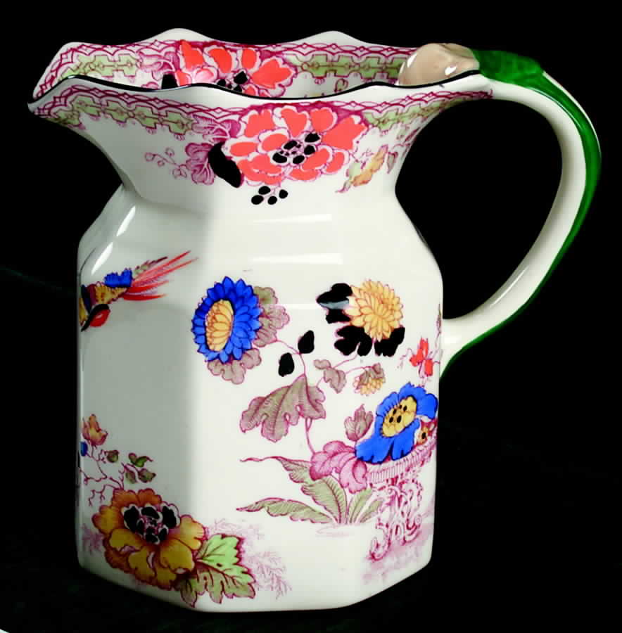 Persiana (Black Trim) Large Fenton Jug by Mason's-1